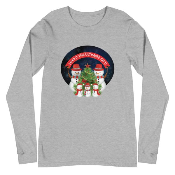 Love Is The Ultimate Gift Snowman Christmas Unisex Long Sleeve Tee 10
