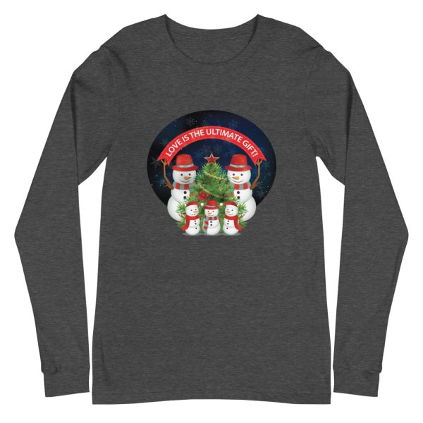 Love Is The Ultimate Gift Snowman Christmas Unisex Long Sleeve Tee 6