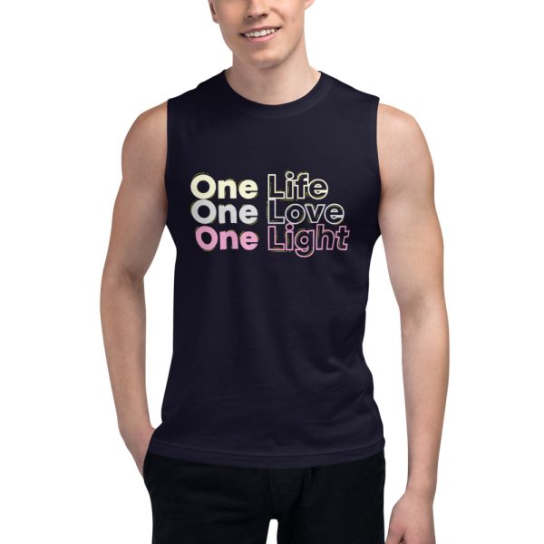 One Life One Love One Light Muscle Shirt 1