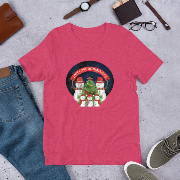 Love Is The Ultimate Gift Snowman Christmas Short-Sleeve Unisex T-Shirt 12