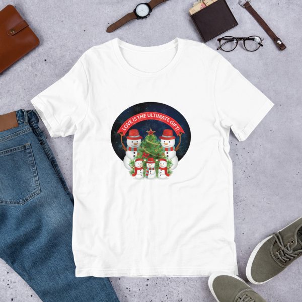 Love Is The Ultimate Gift Snowman Christmas Short-Sleeve Unisex T-Shirt 17